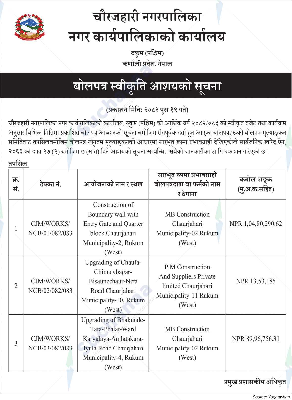 Chaurjahari Municipality