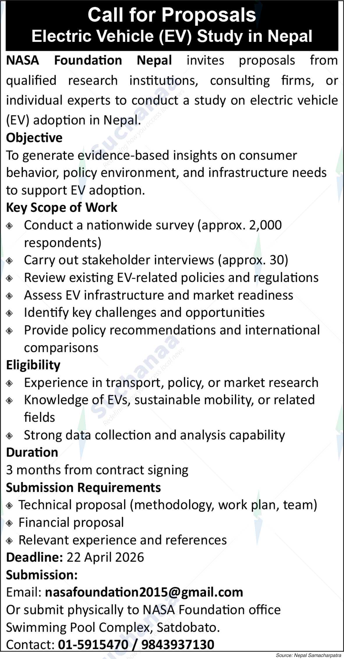 NASA Foundation, Satdobato