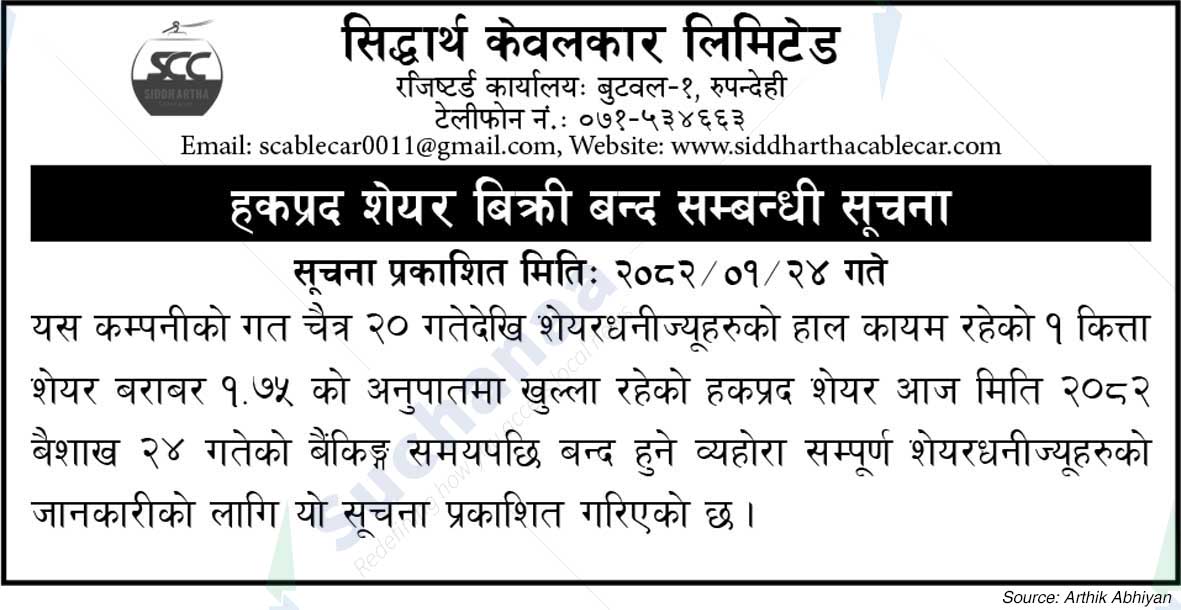 Siddhartha Cablecar Limited