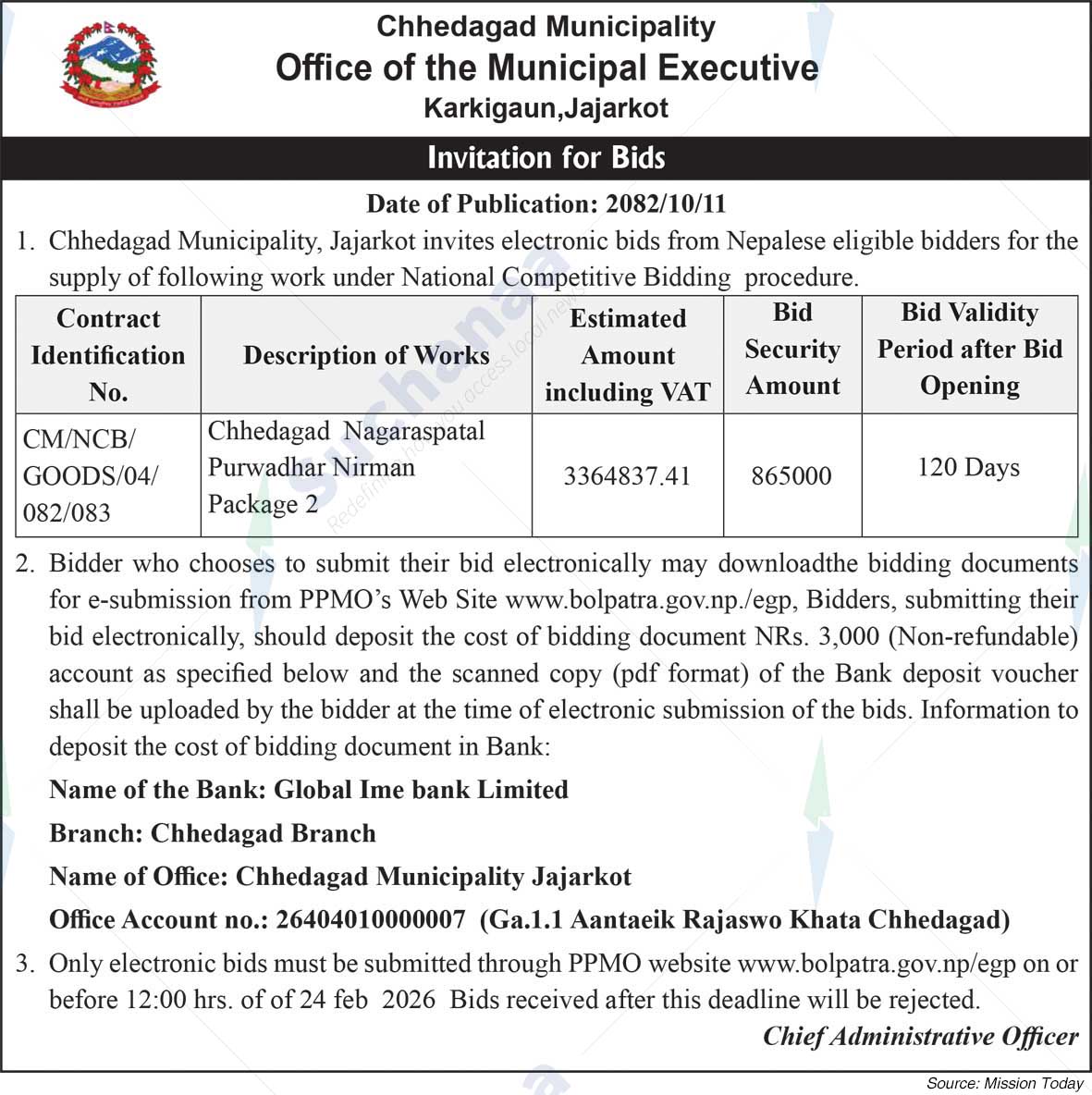 Chhedagad Municipality