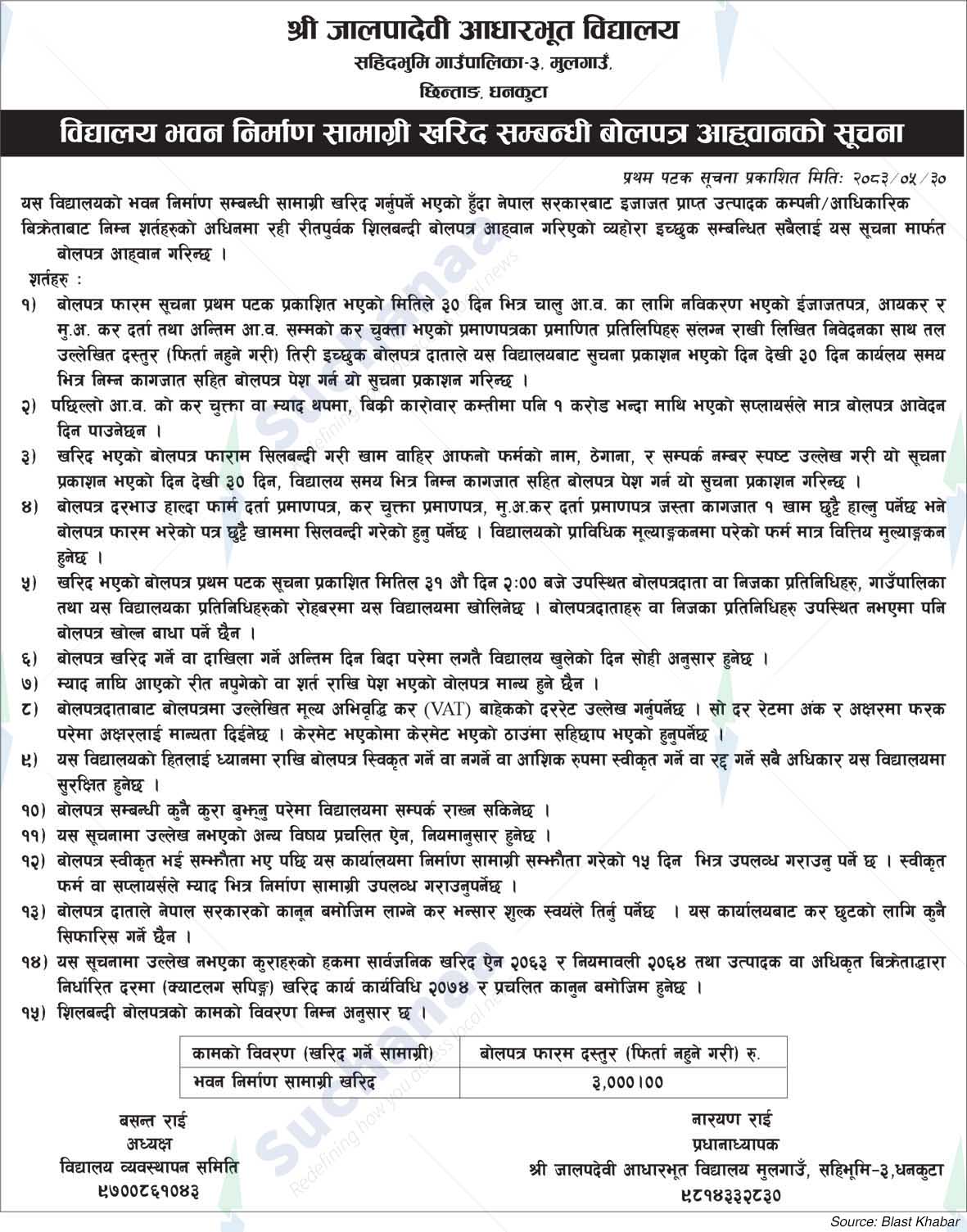 Shree Jalpa Devi Basic school.