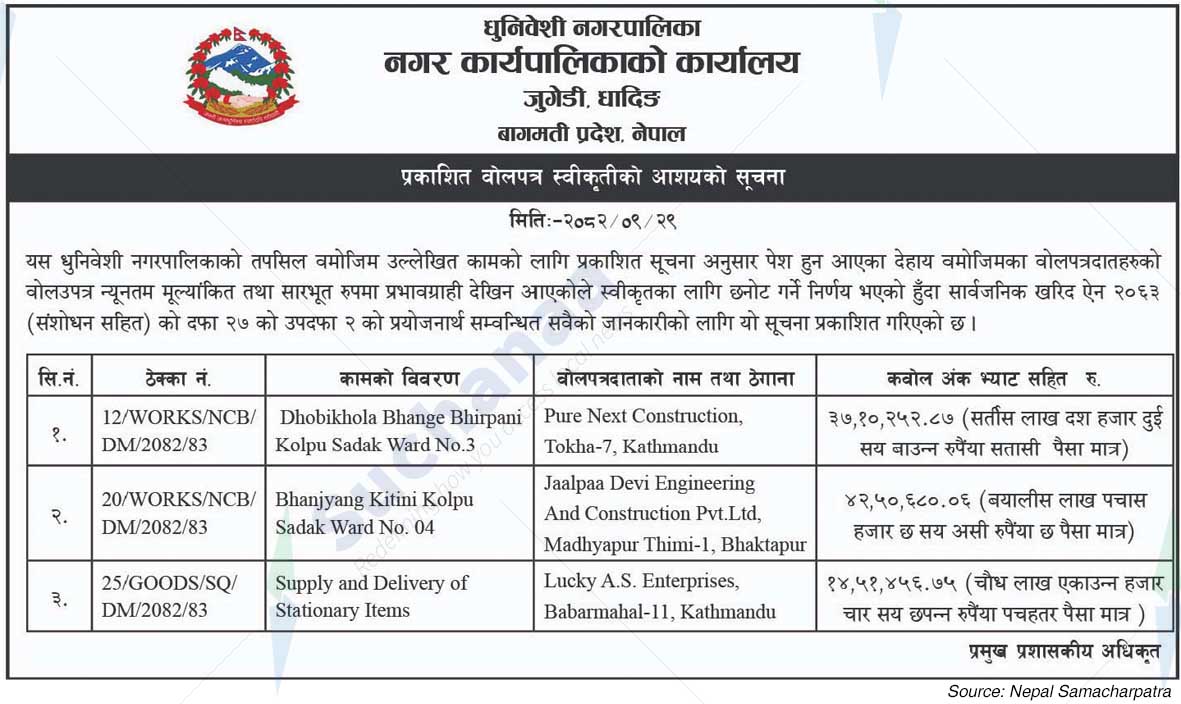 Dhunibeshi Municipality