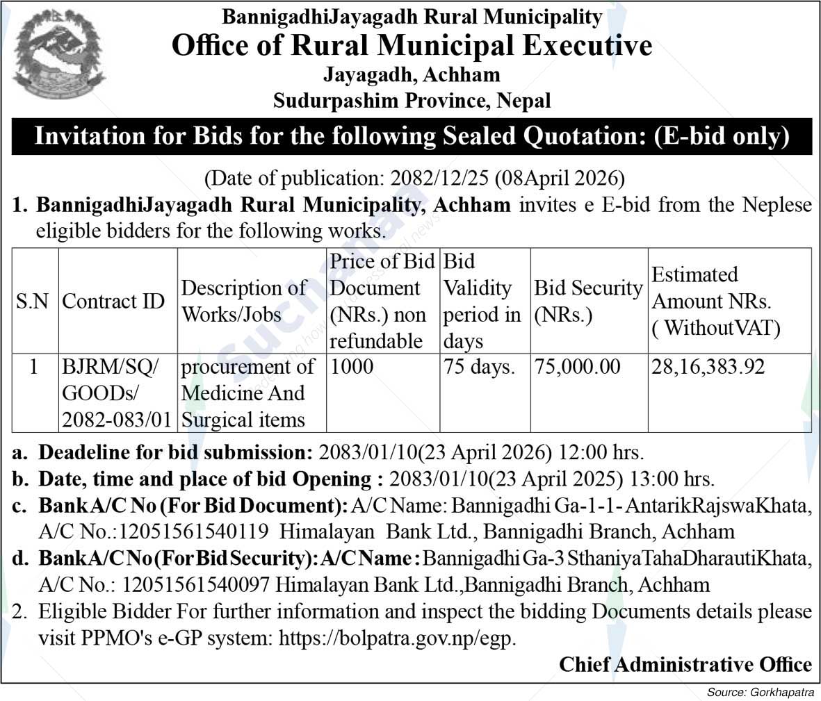 Bannigadhi Jayagadh Rural Municipality
