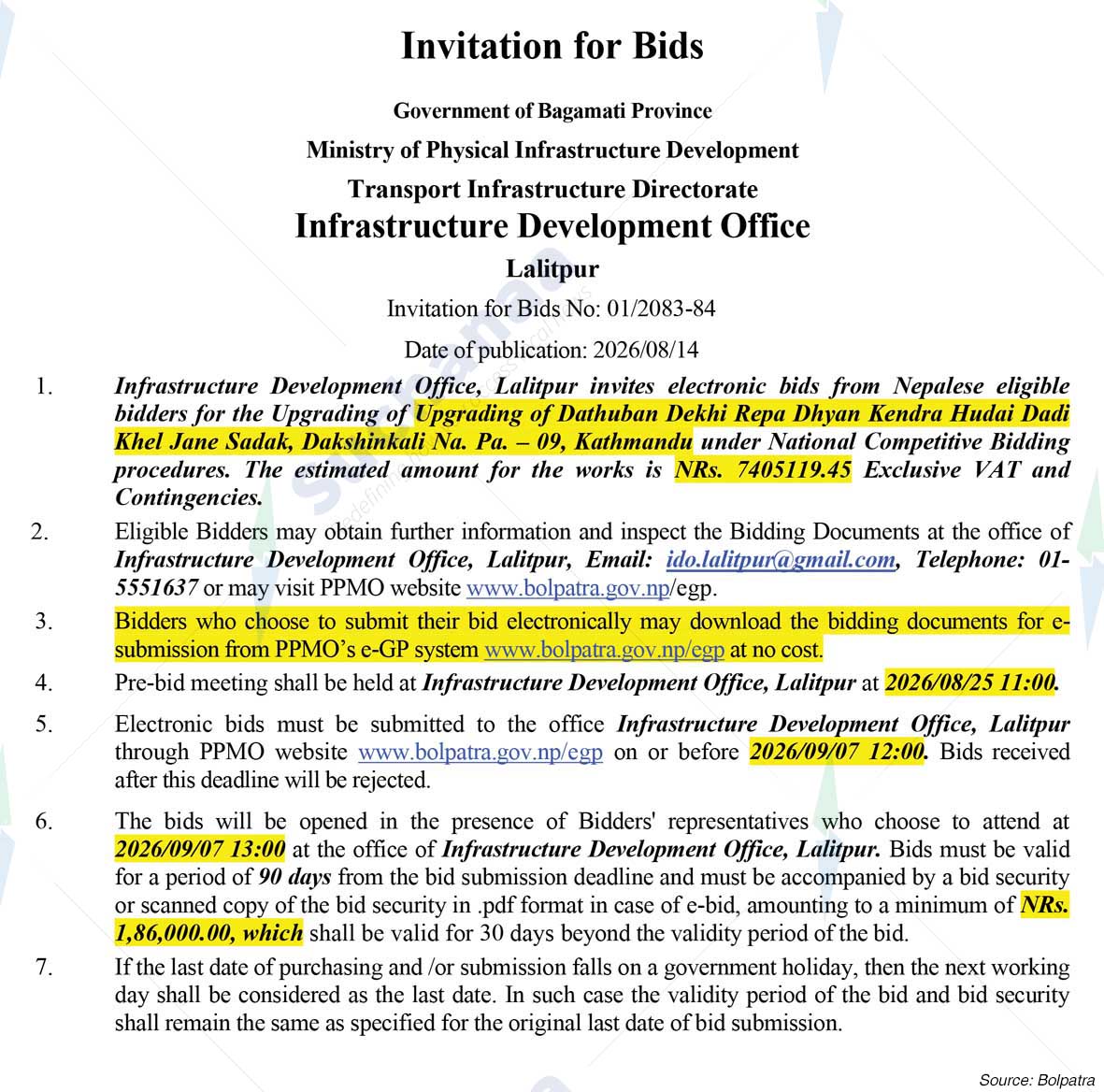 Infrastructure Development Office, Lalitpur