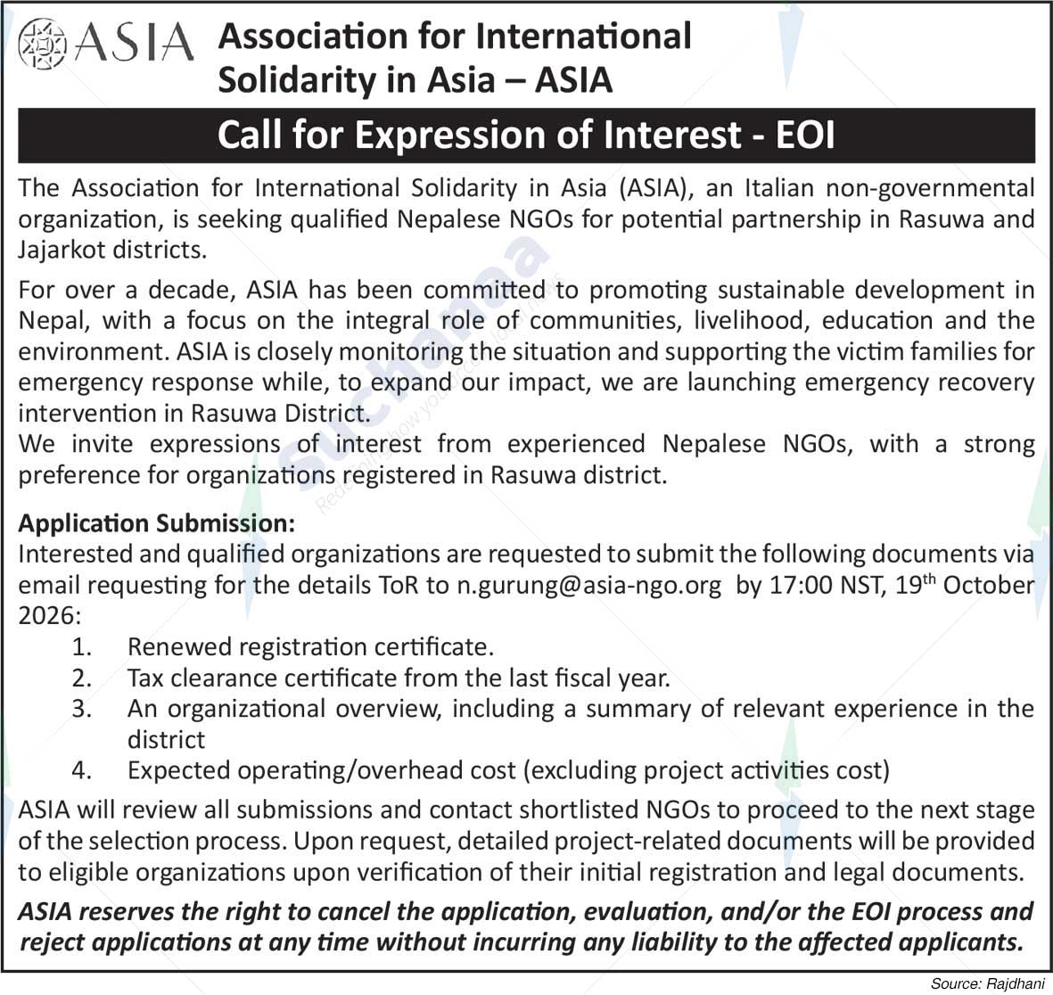 Association for International Solidarity in Asia (ASIA)