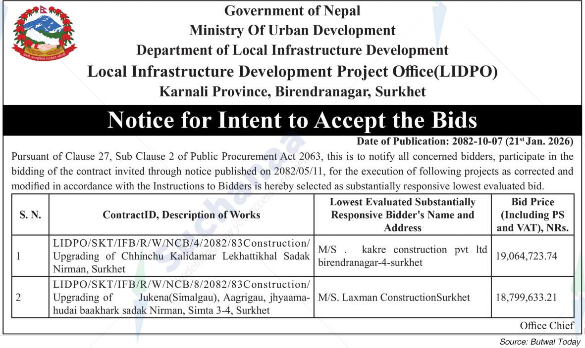 Local Infrastructure Development Project Office(LIDPO), Surkhet