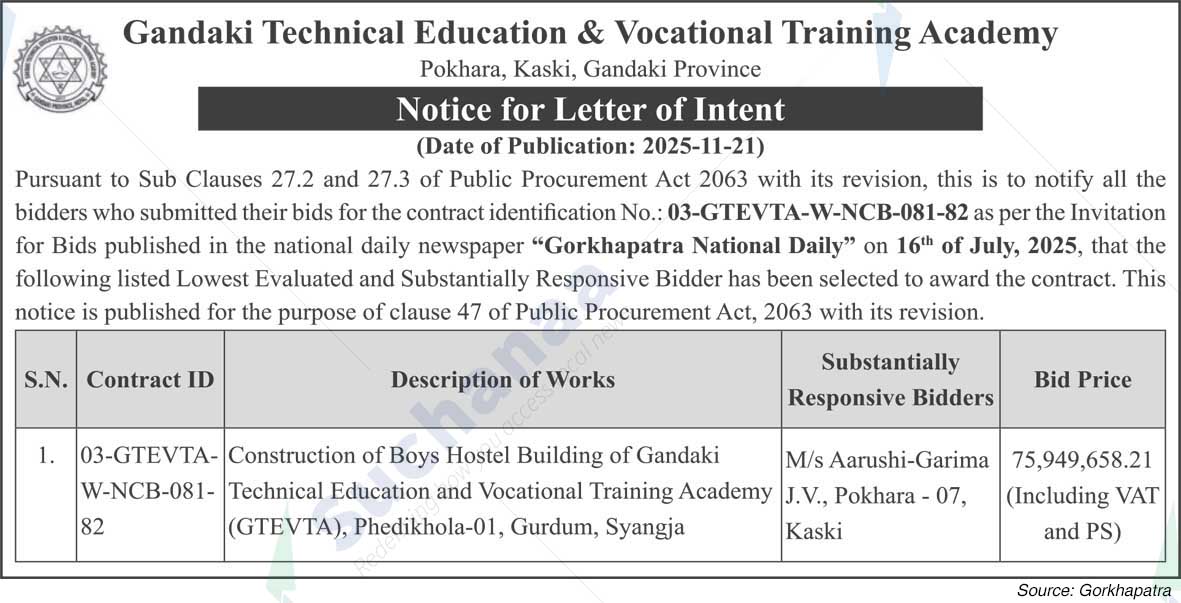 Gandaki Technical Education & Vocational Training Academy
