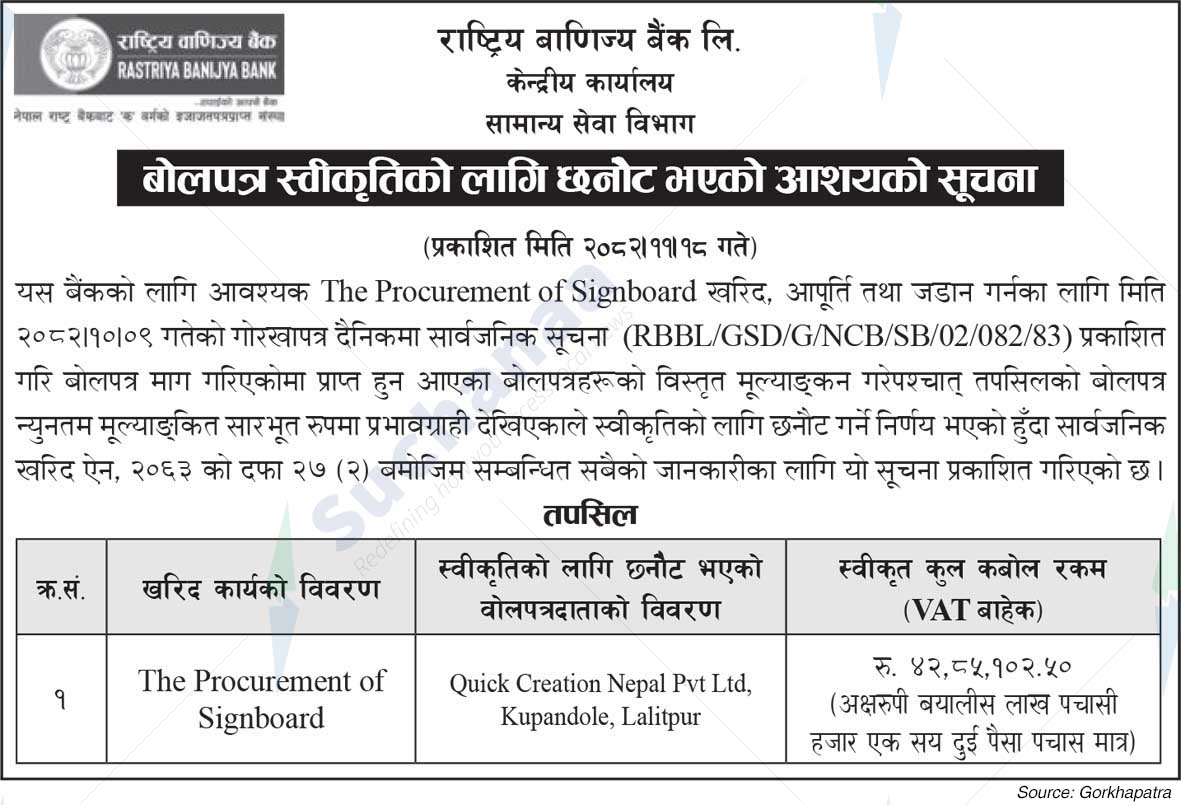 Rastriya Banijya Bank Ltd.