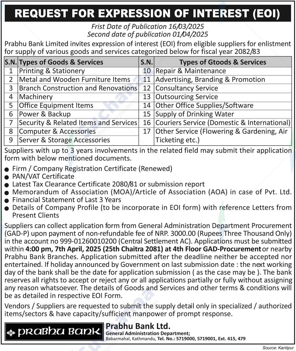 Prabhu Bank Limited