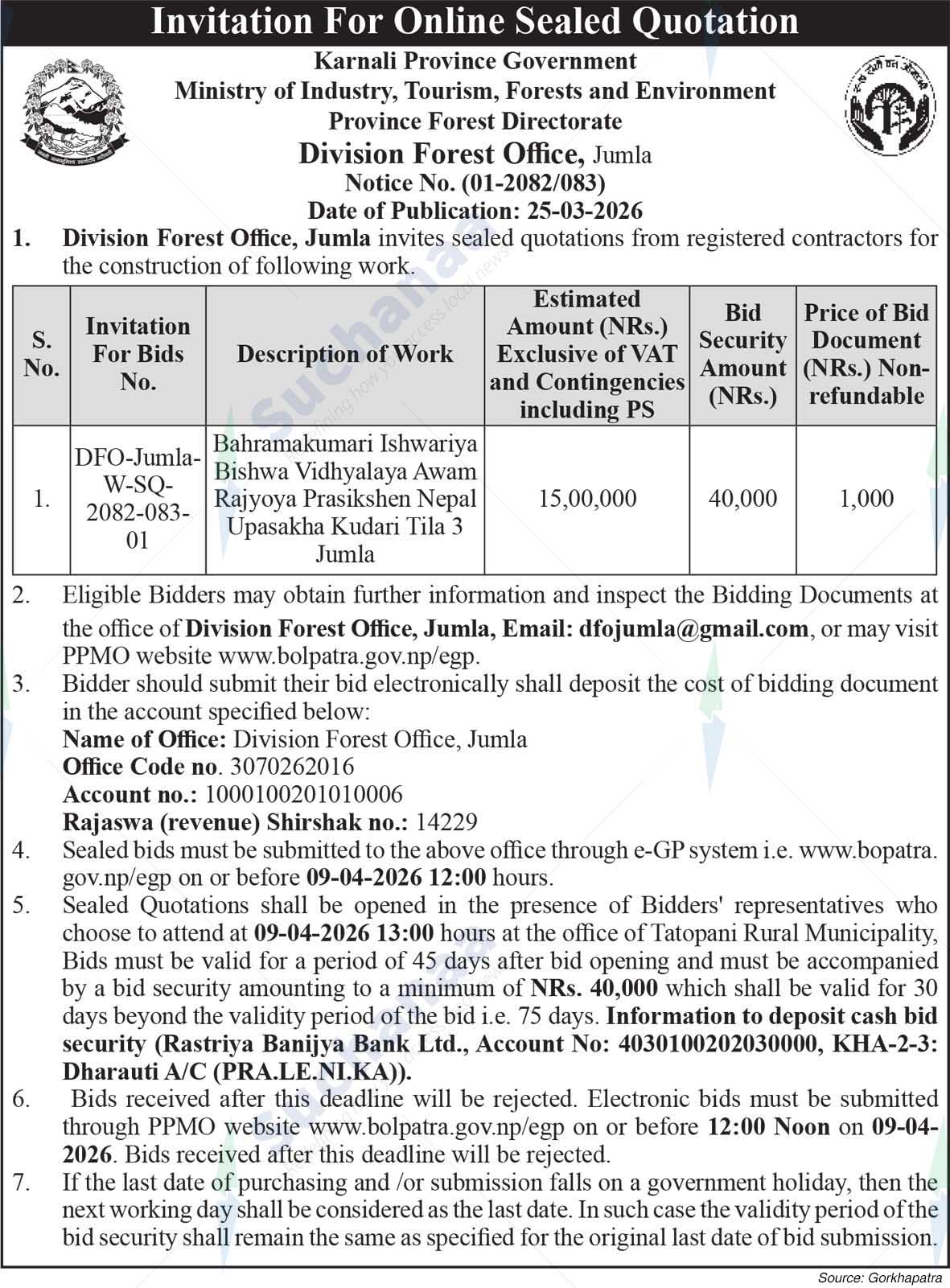 Division Forest Office, Jumla