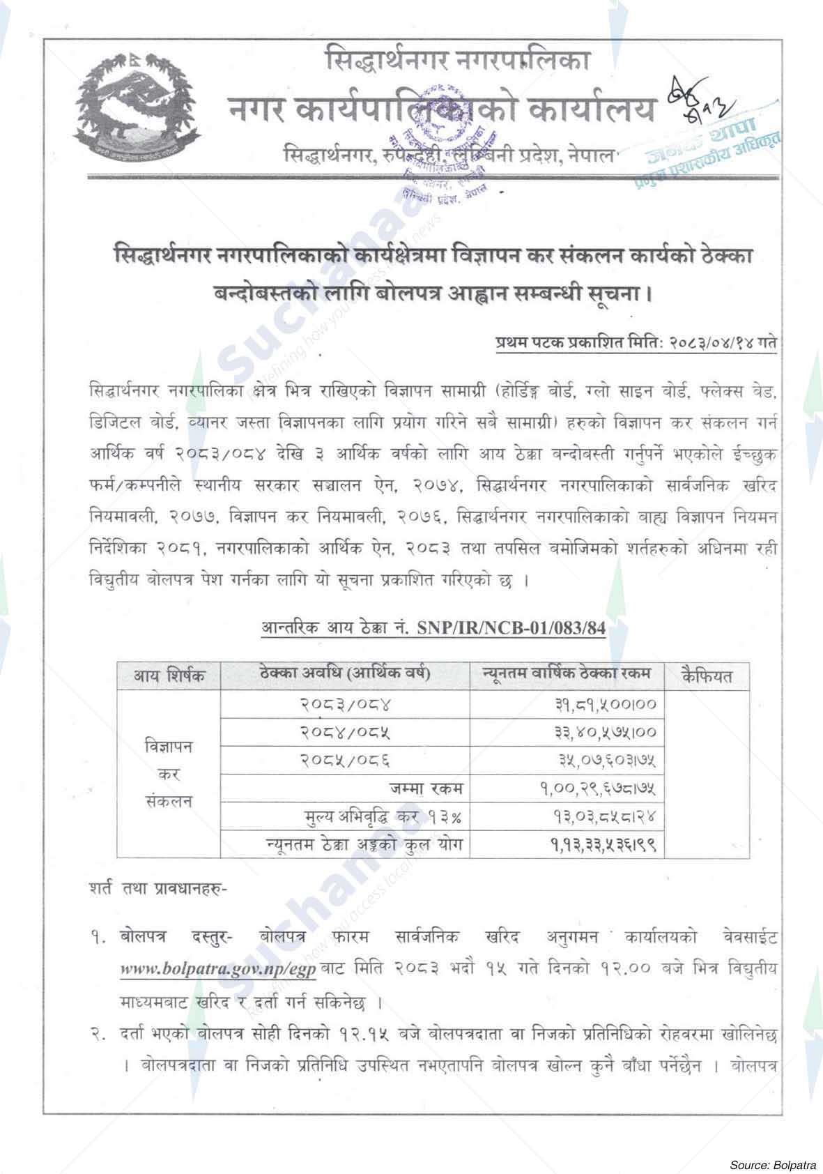 Siddharthanagar Municipality