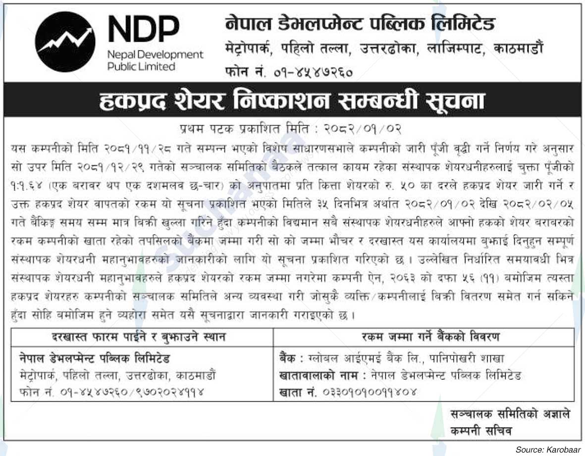 Nepal Development Public Limited