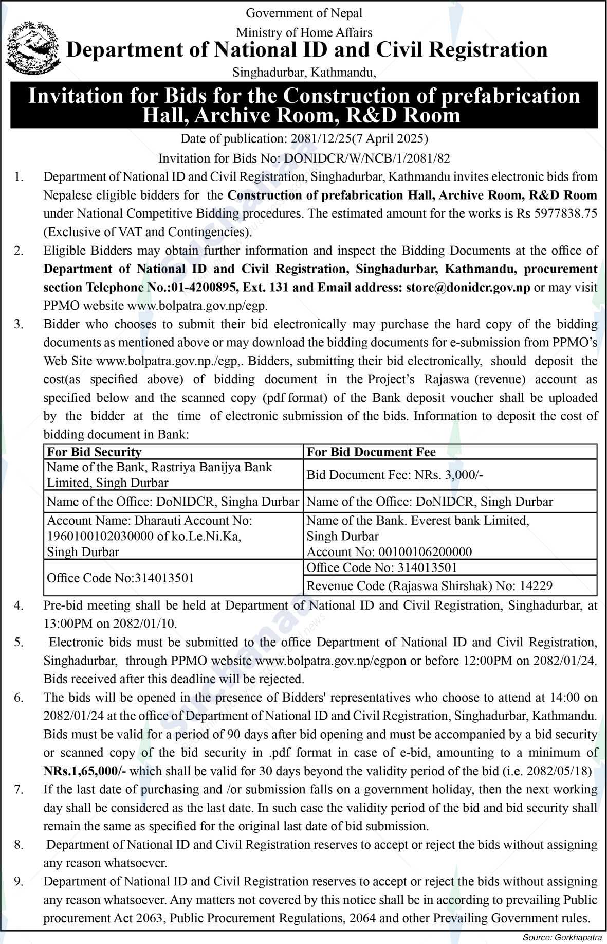 Department of National ID and Civil Registration