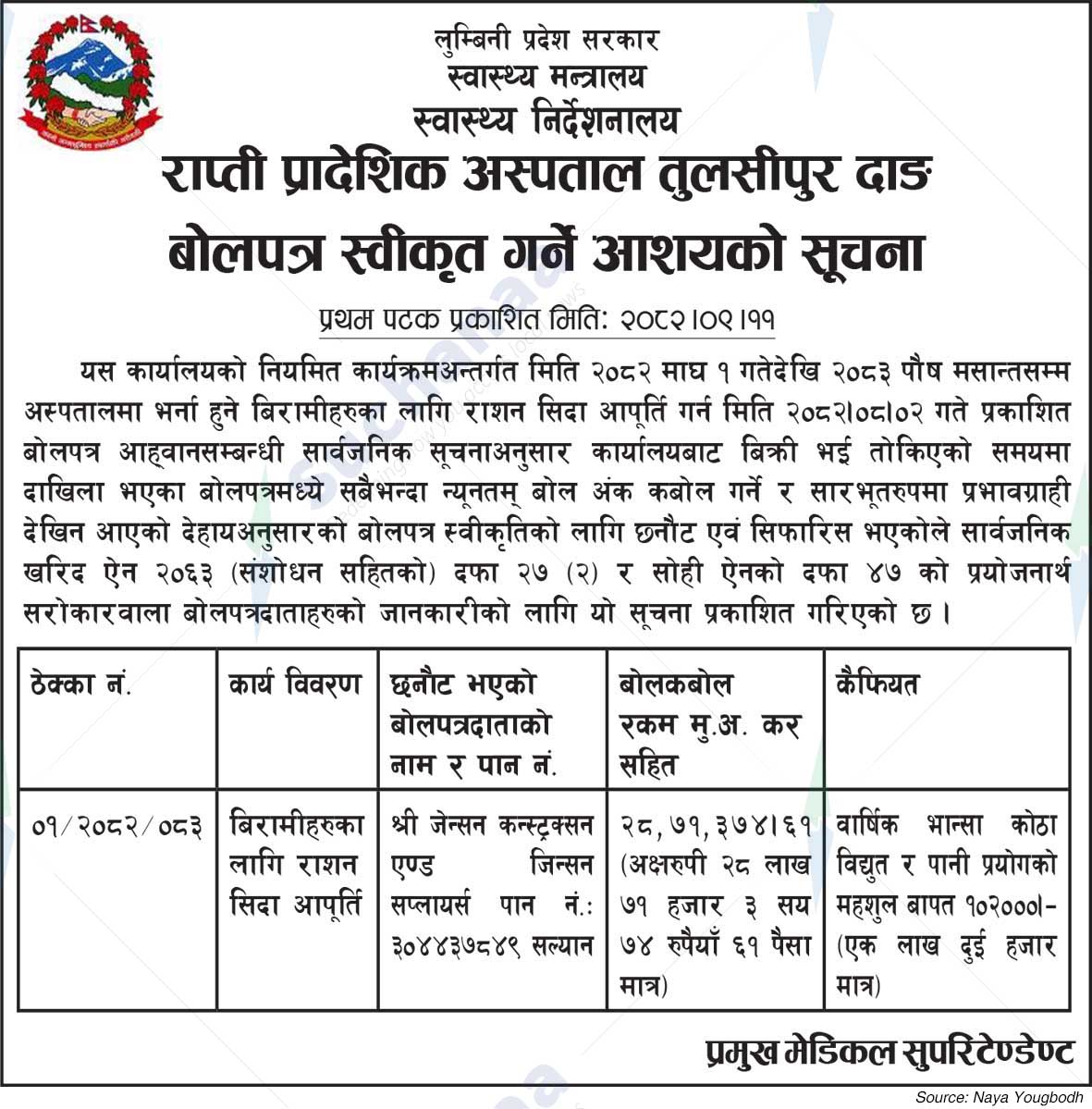 Rapti Provincial Hospital, Tulsipur, Dang