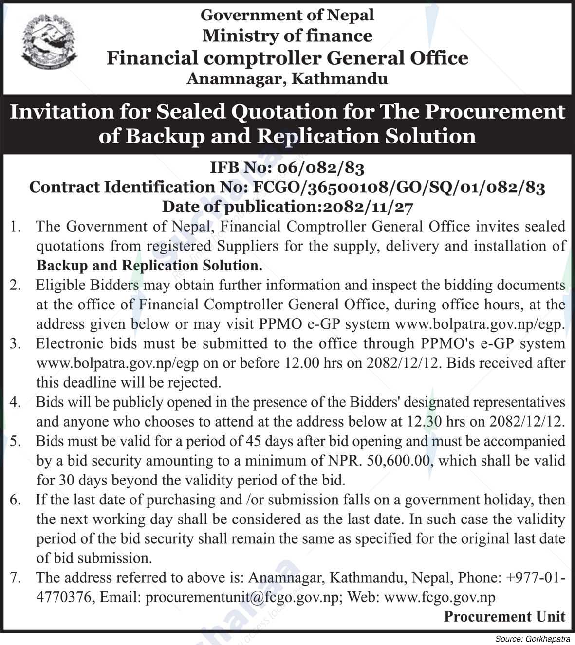 Financial Comptroller General Office