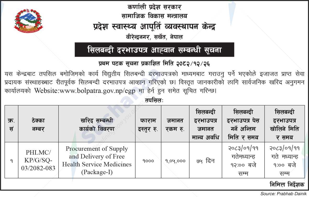 Province Health Logistic Management Center, Surkhet
