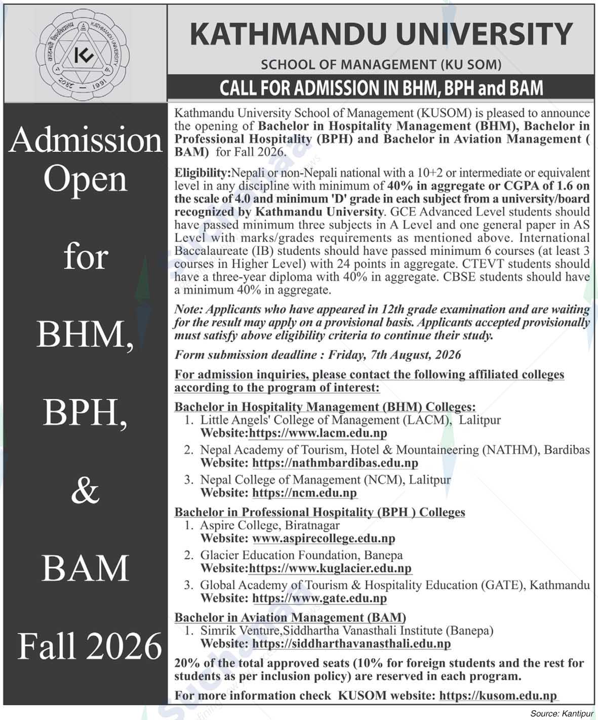 Kathmandu University, School of Management (KUSOM)