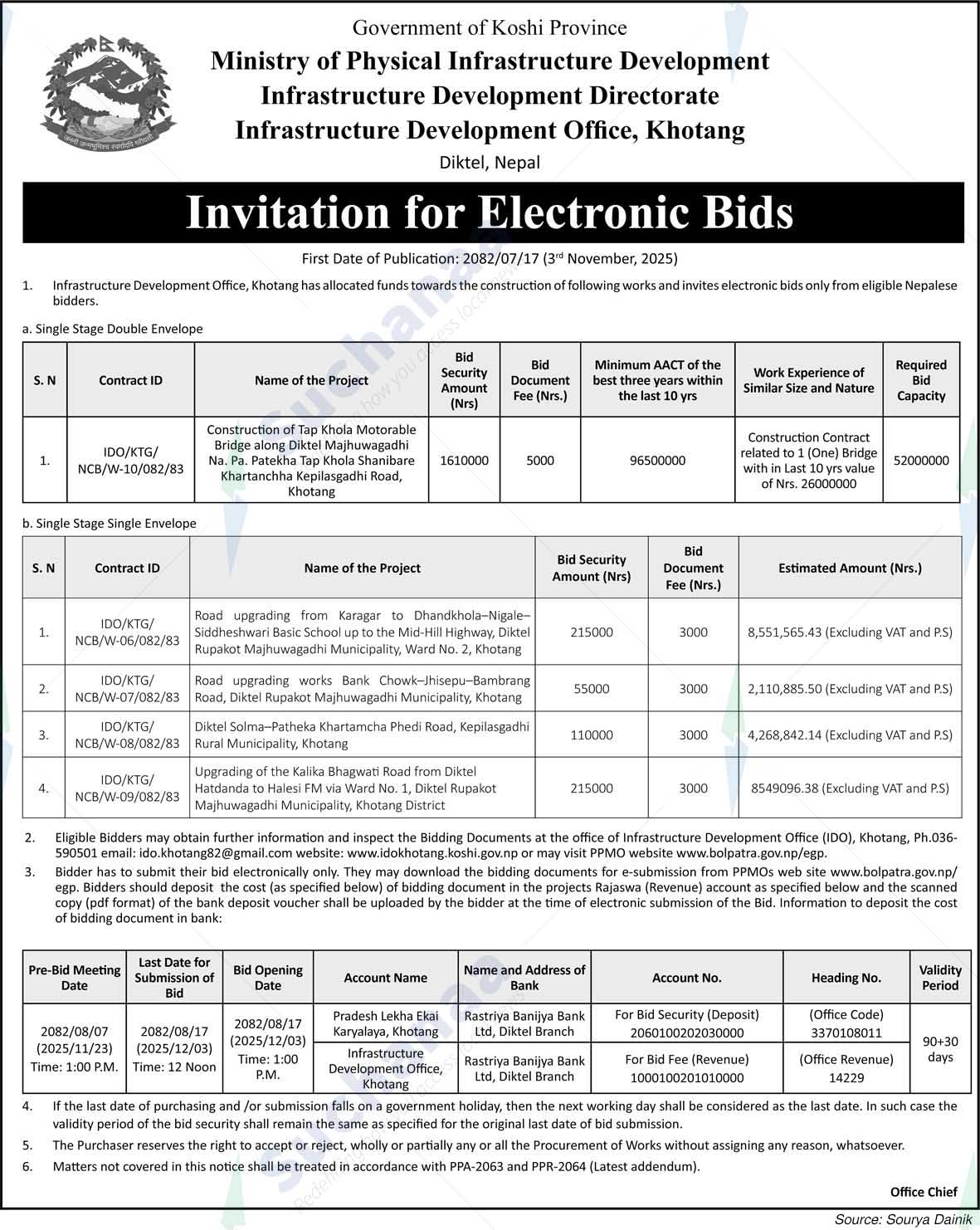 Infrastructure Development Office, Khotang