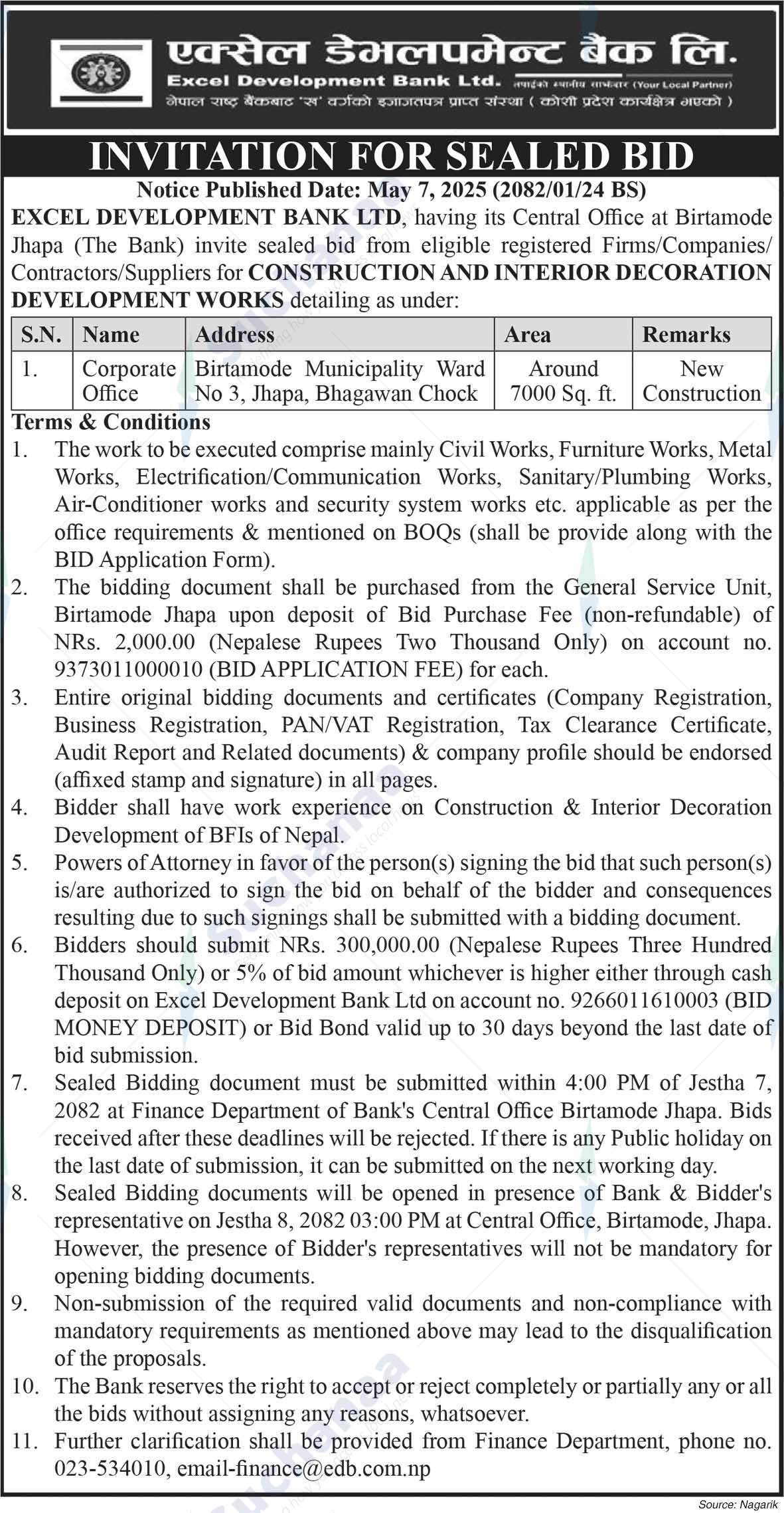 Excel Development Bank Ltd.