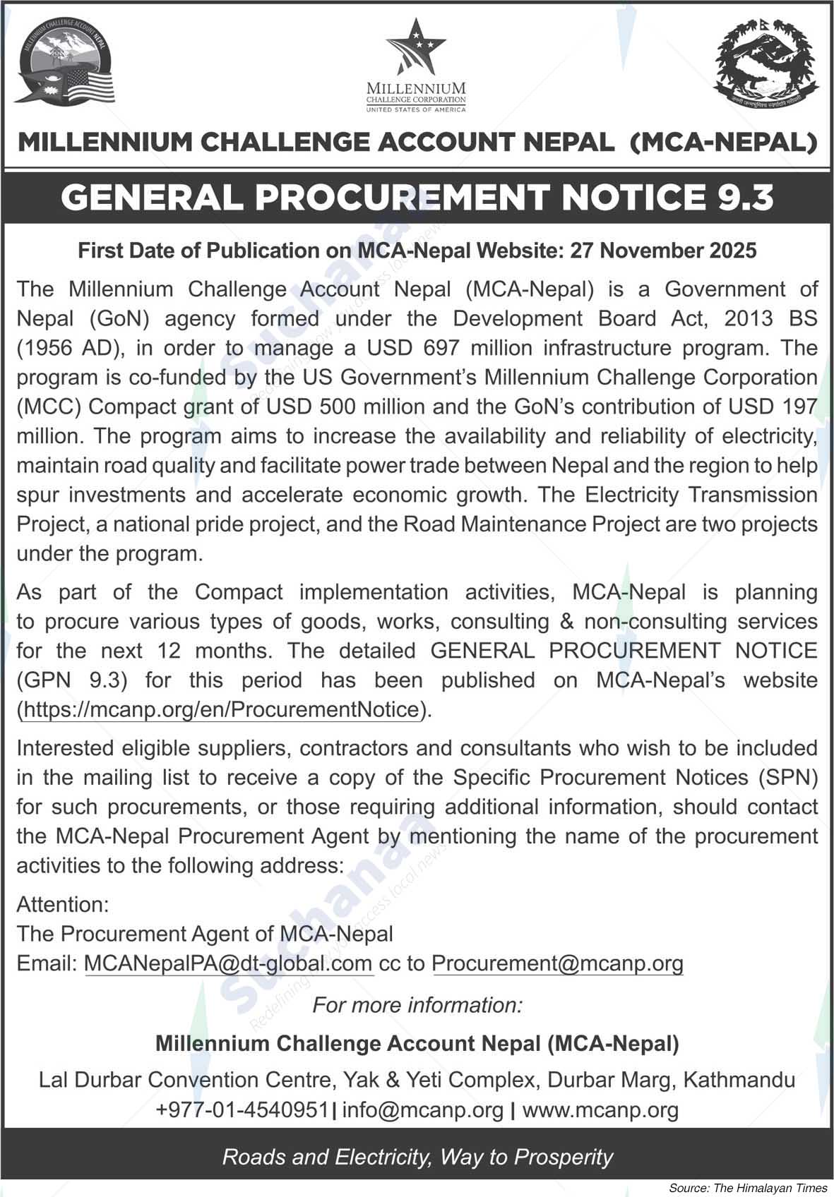 Millennium Challenge Account Nepal