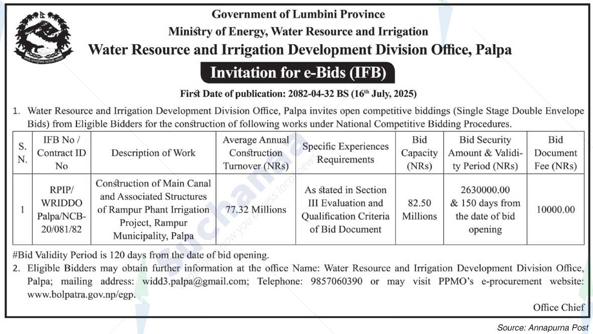 Water Resource and Irrigation Development Division Office, Palpa