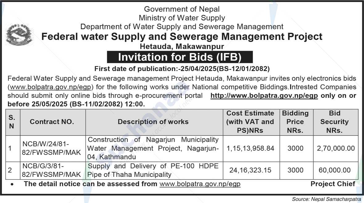 Federal water Supply and Sewerage Management Project