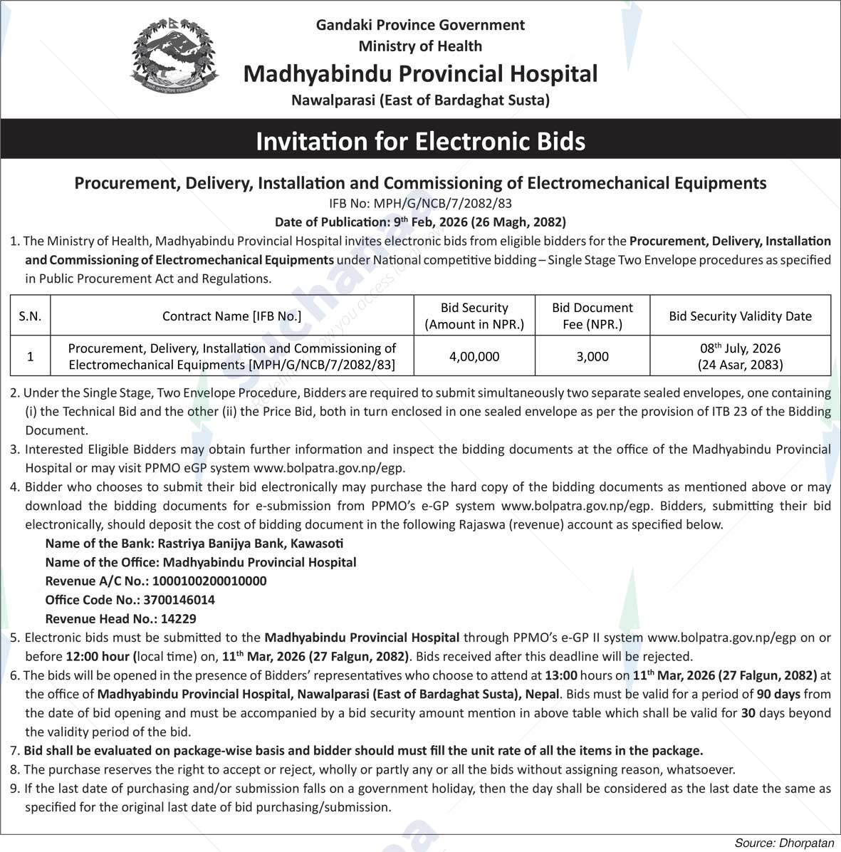 Madhyabindu Provincial Hospital