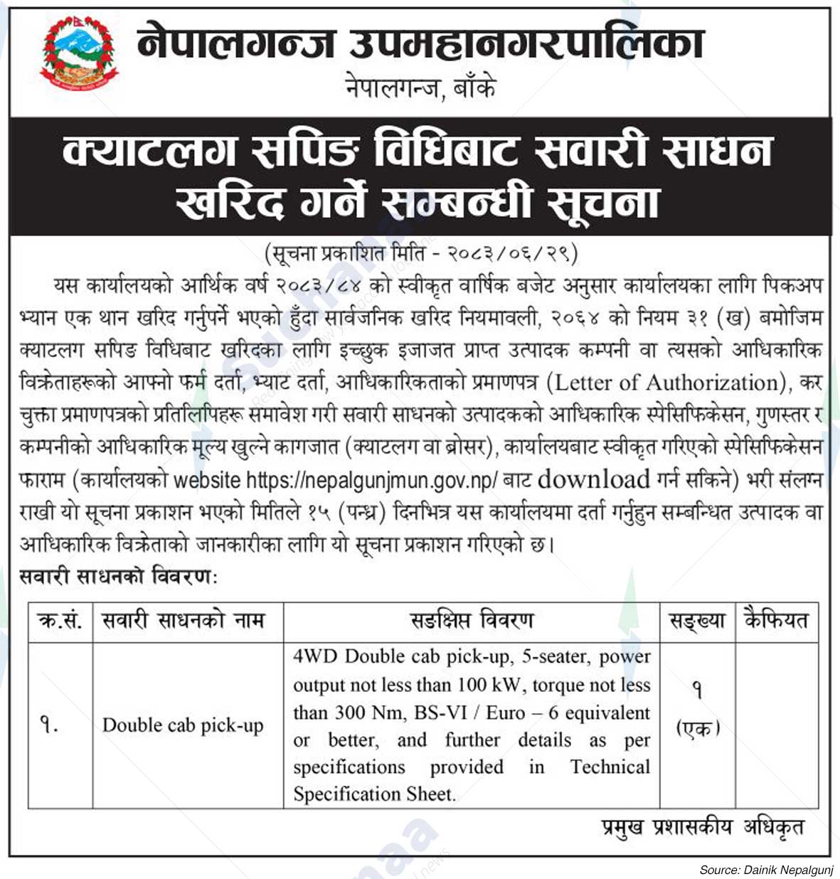 Nepalgunj Sub-Metropolitan City