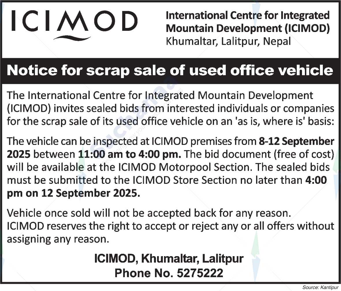 International Centre for Integrated Mountain Development (ICIMOD)