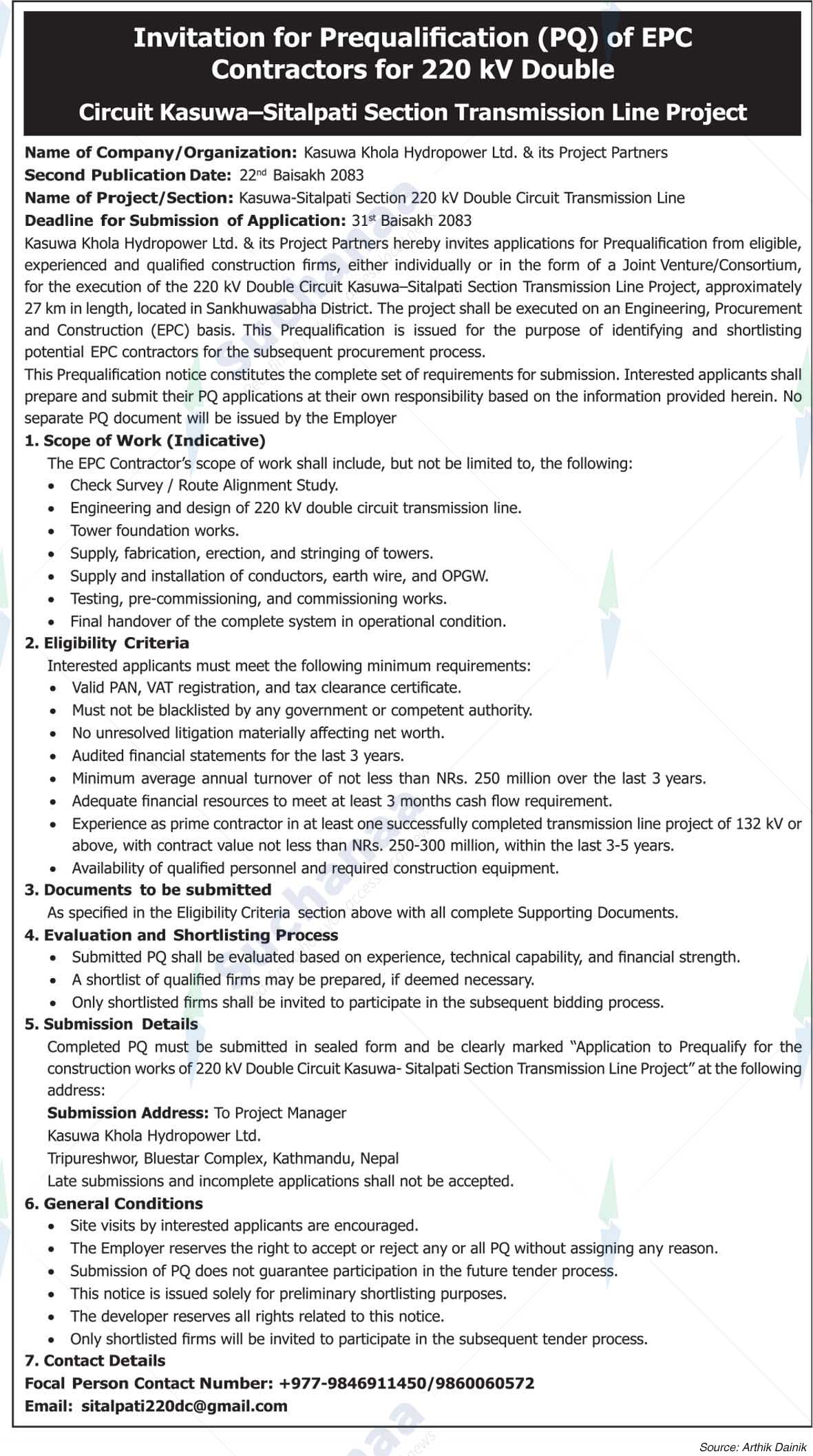 Kasuwa Khola Hydropower Ltd.