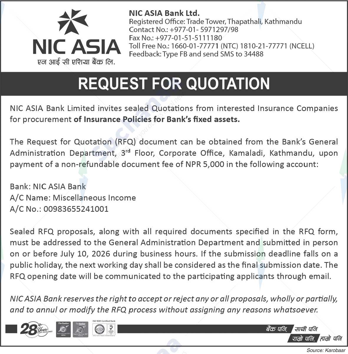 NIC Asia Bank Limited