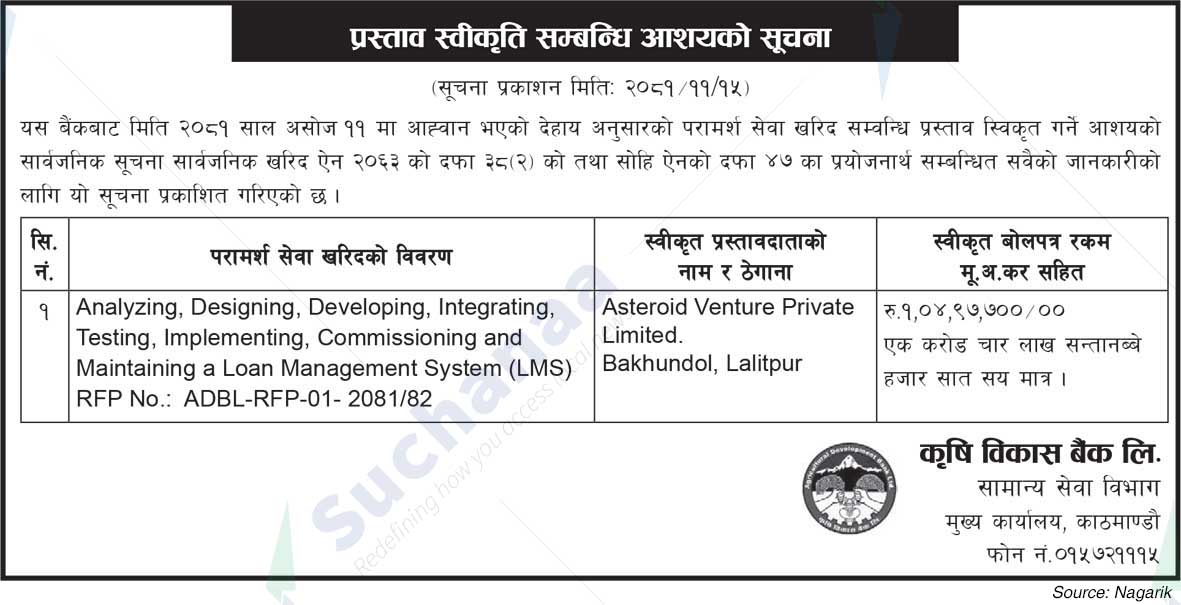 Agricultural Development Bank Ltd
