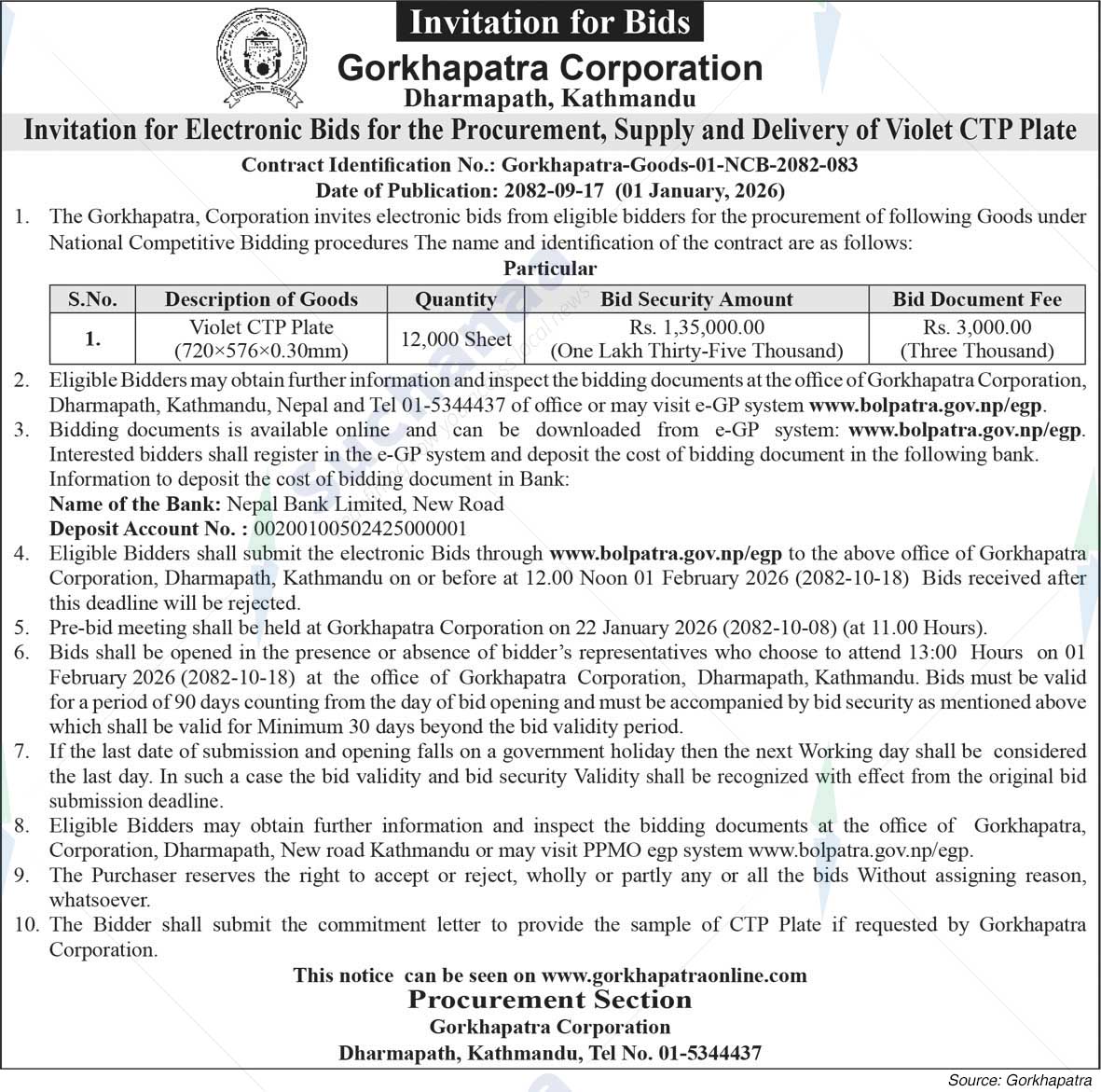 Gorkhapatra Corporation