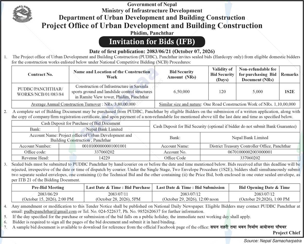 Project Office of Urban Development and Building Construction, Panchthar