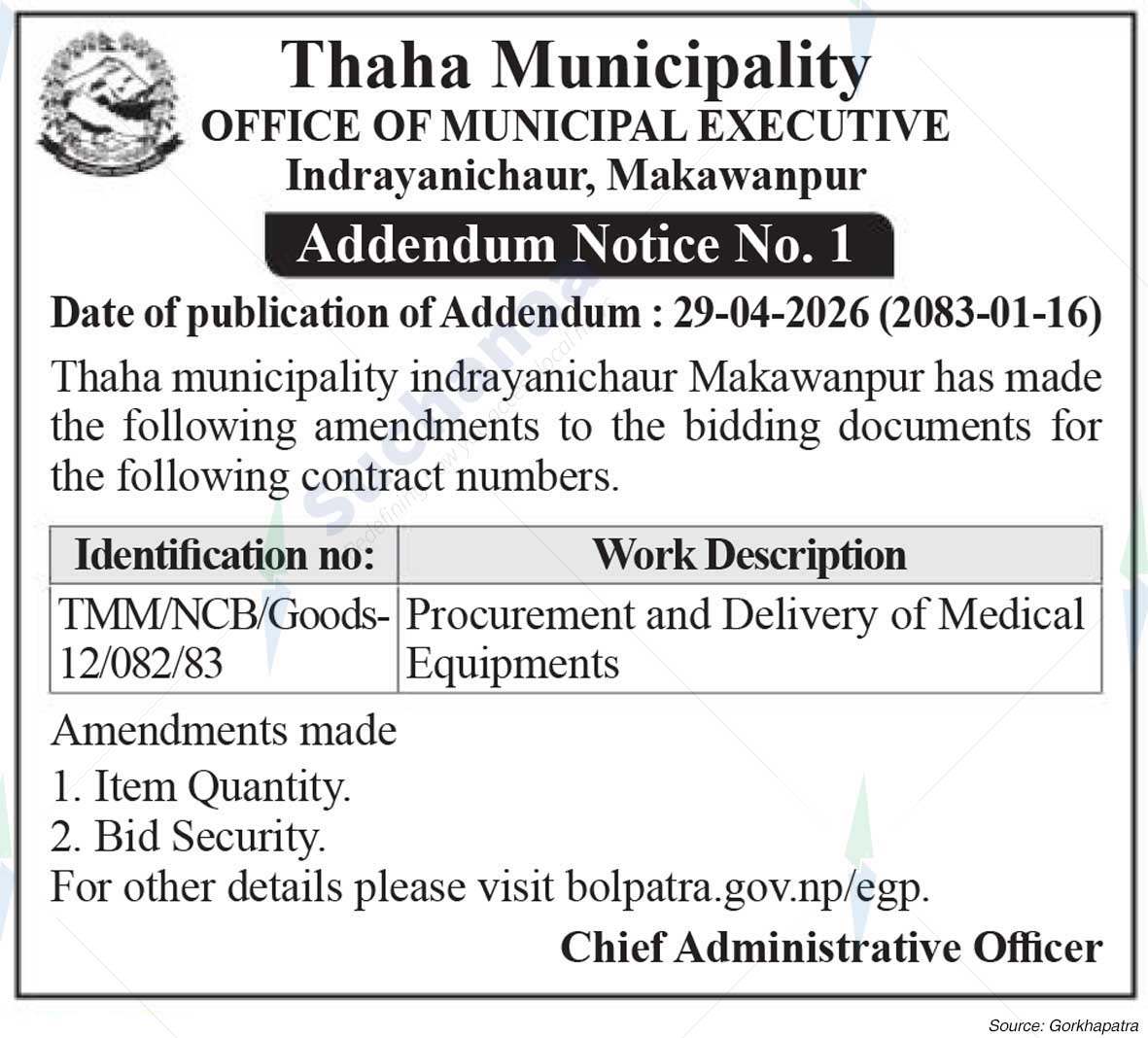 Thaha Municipality