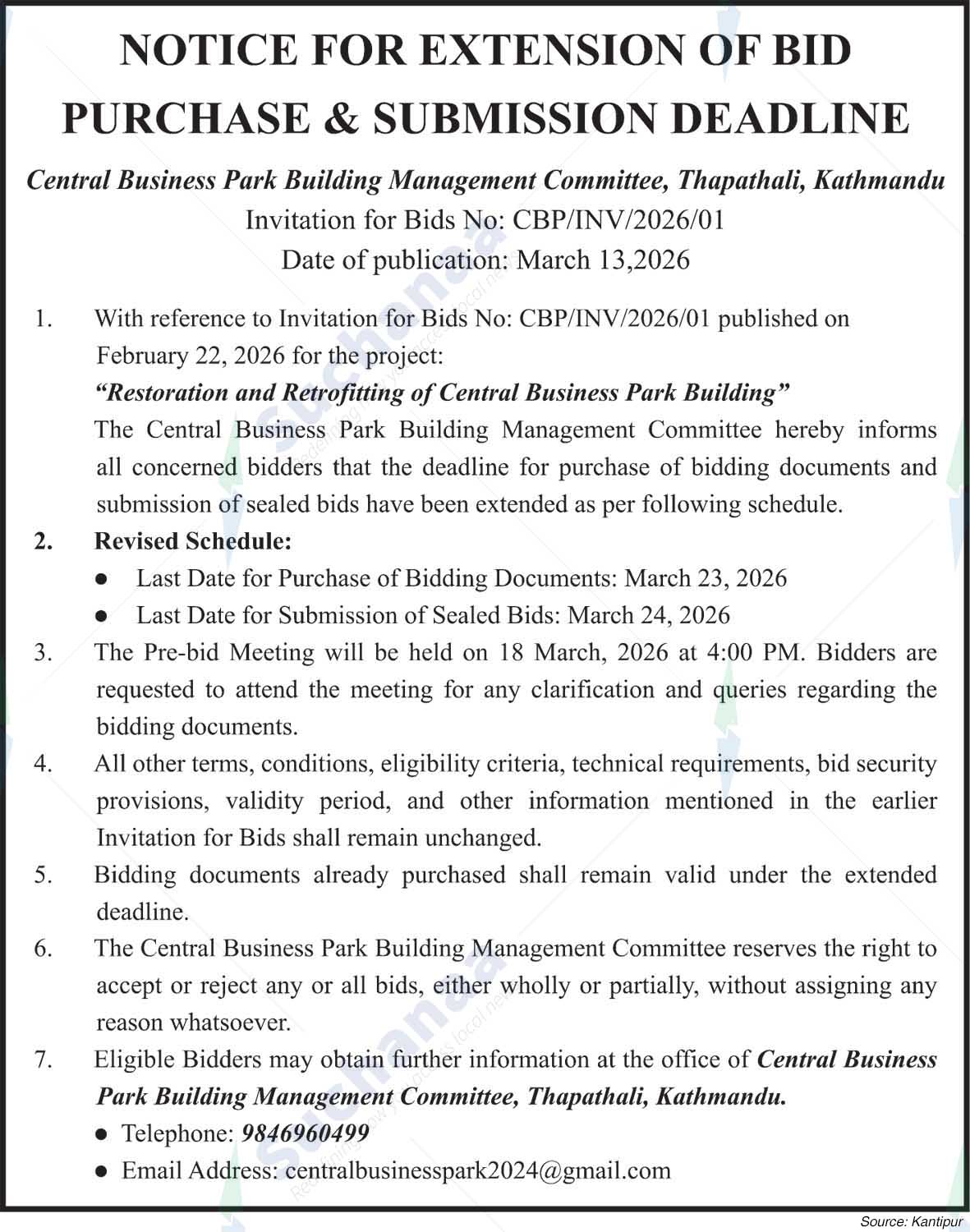 Central Business Park Building Management Committee, Thapathali, Kathmandu