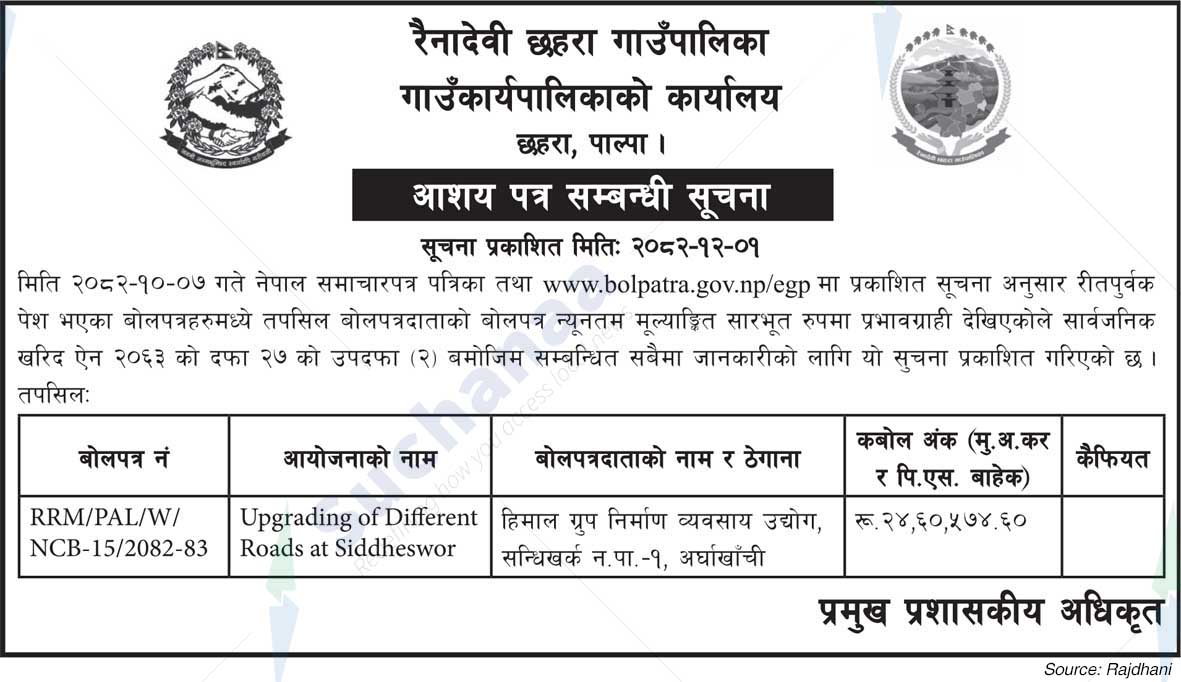 Rainadevi Chhahara Rural Municipality