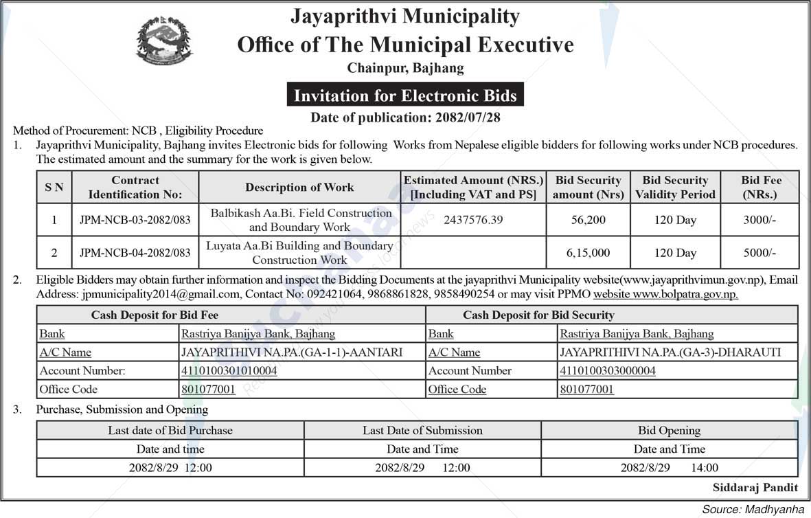 Jayaprithvi Municipality