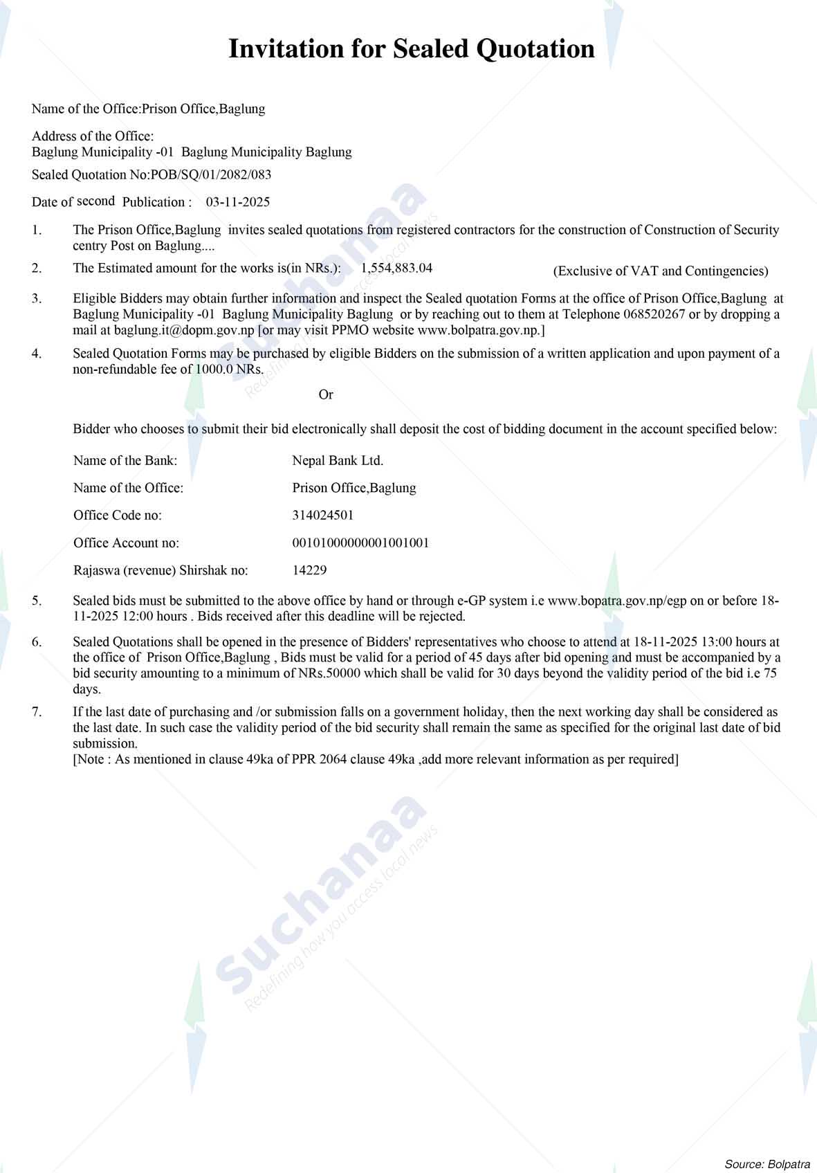 Prison Office, Baglung