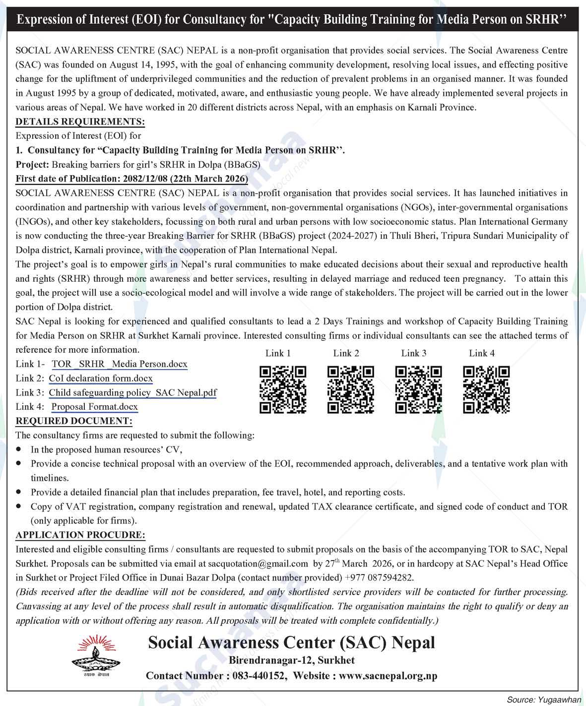 Social Awareness Center (SAC) Nepal