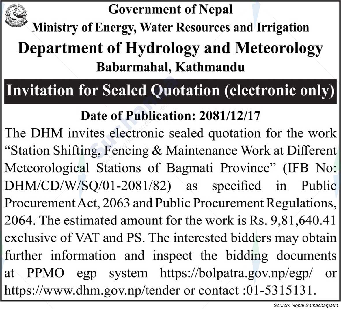 Department of Hydrology and Meteorology