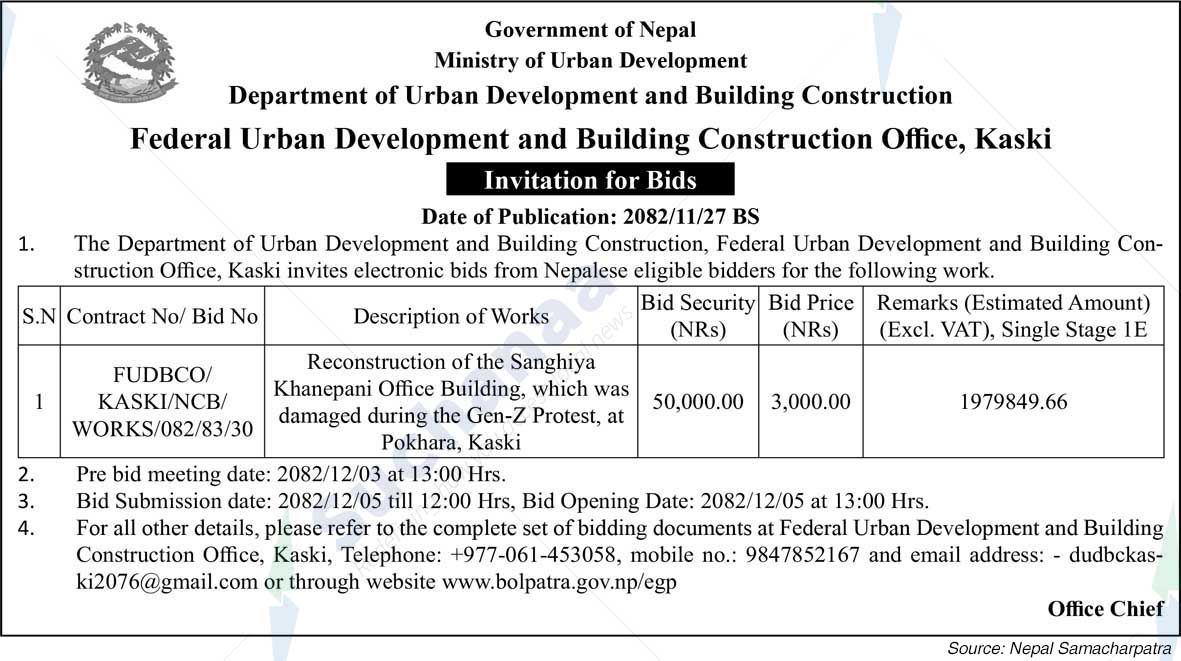 Federal Urban Development and Building Construction Office, Kaski