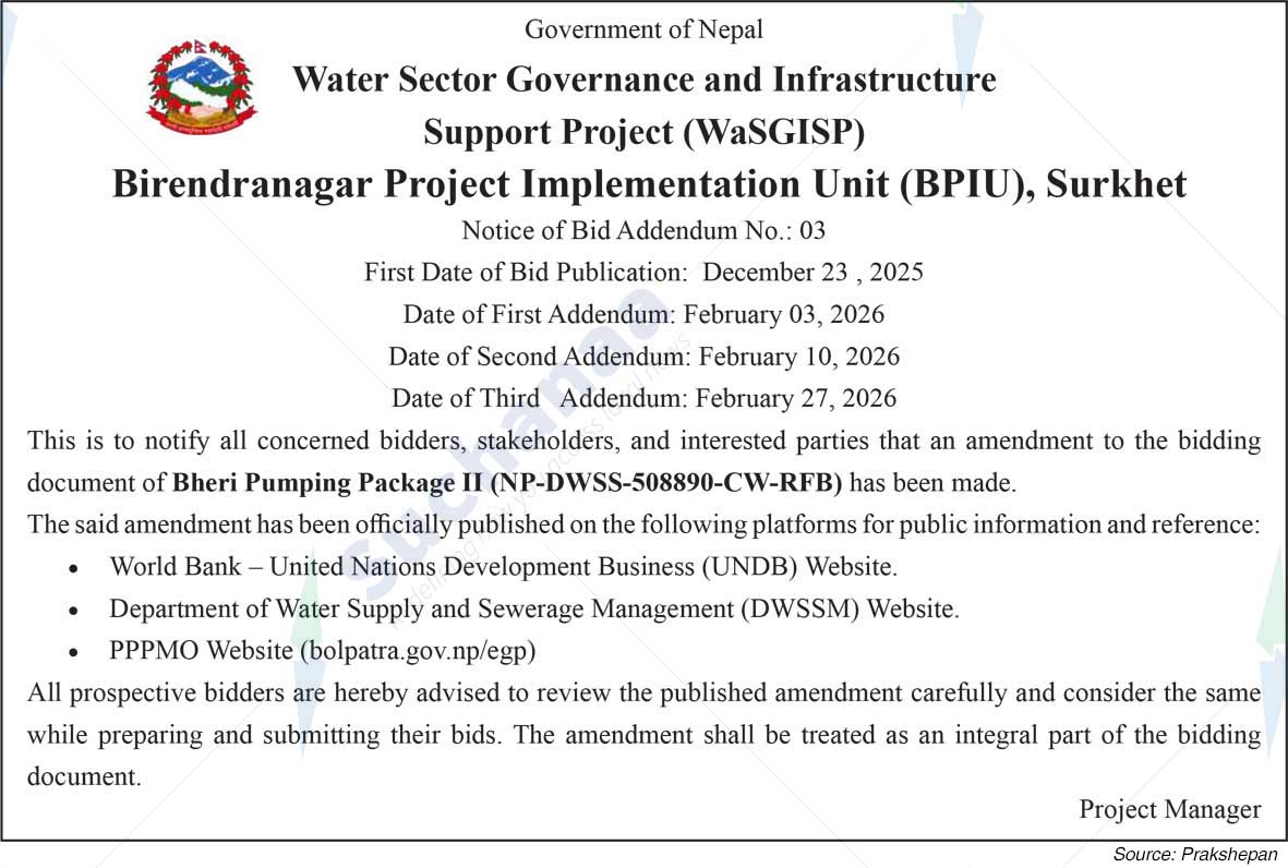 Birendranagar Project Implementation Unit (BPIU), Surkhet