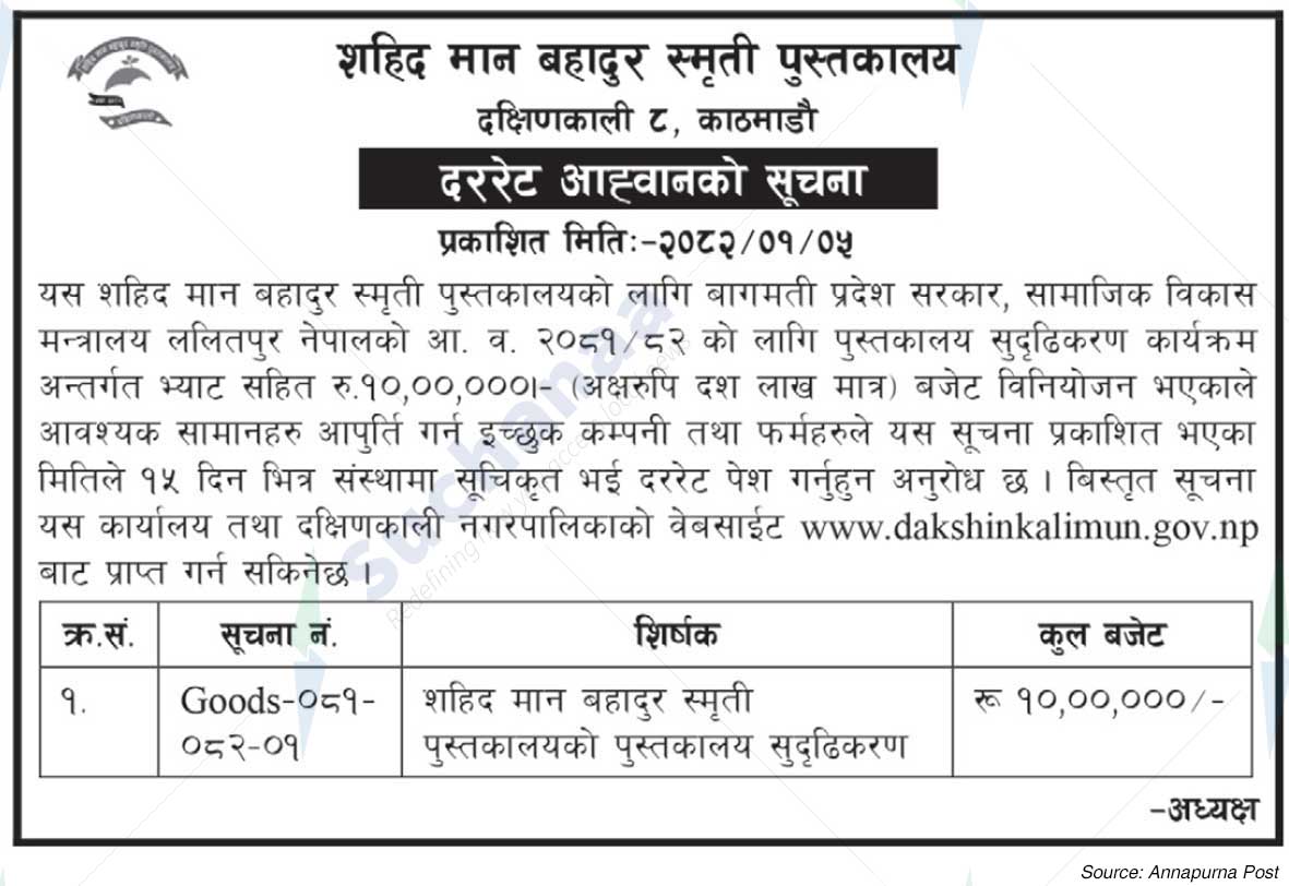 Shahid Mann Bahadur Memorial Library