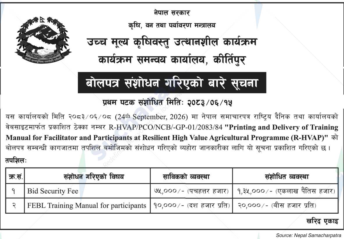 Resilient High Value Agricultural Programme (R-HVAP)