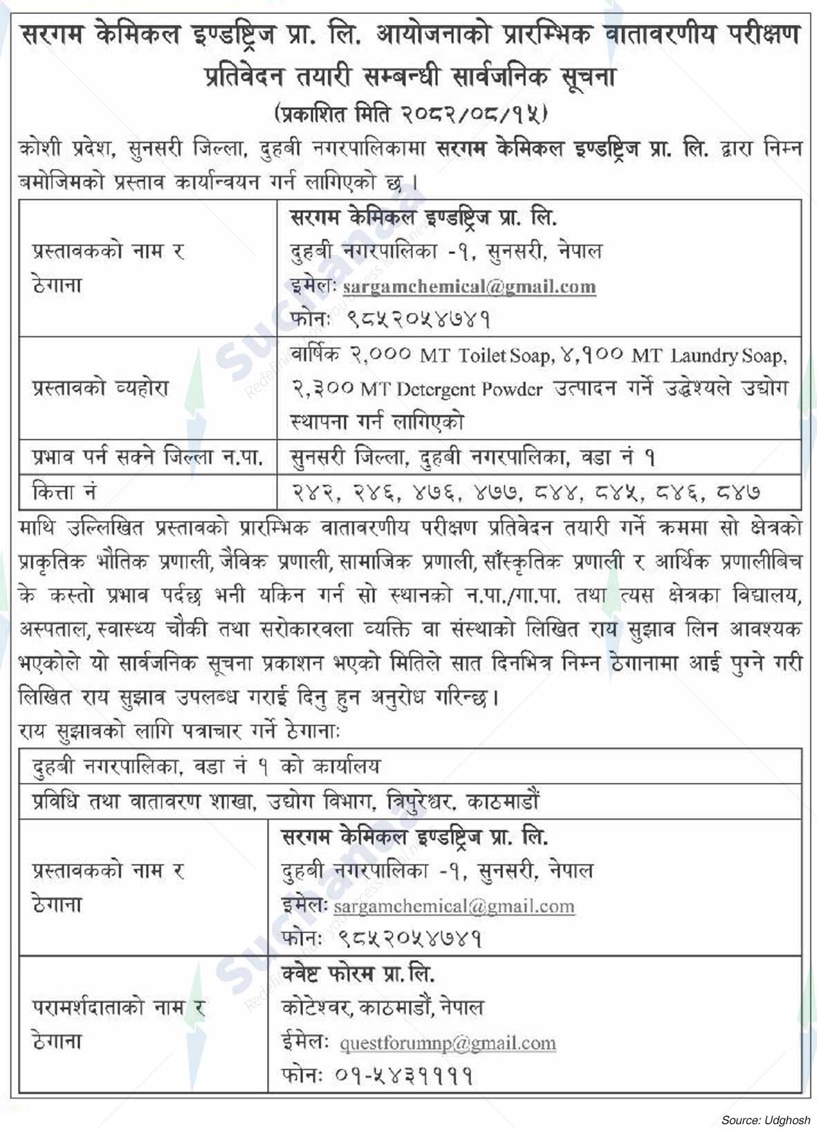 Sargam Chemical Industries Pvt. Ltd.