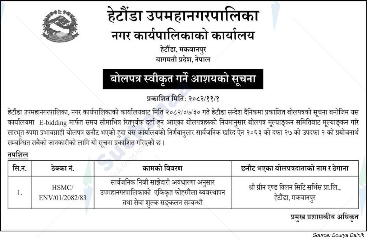 Hetauda Sub Metropolitan City