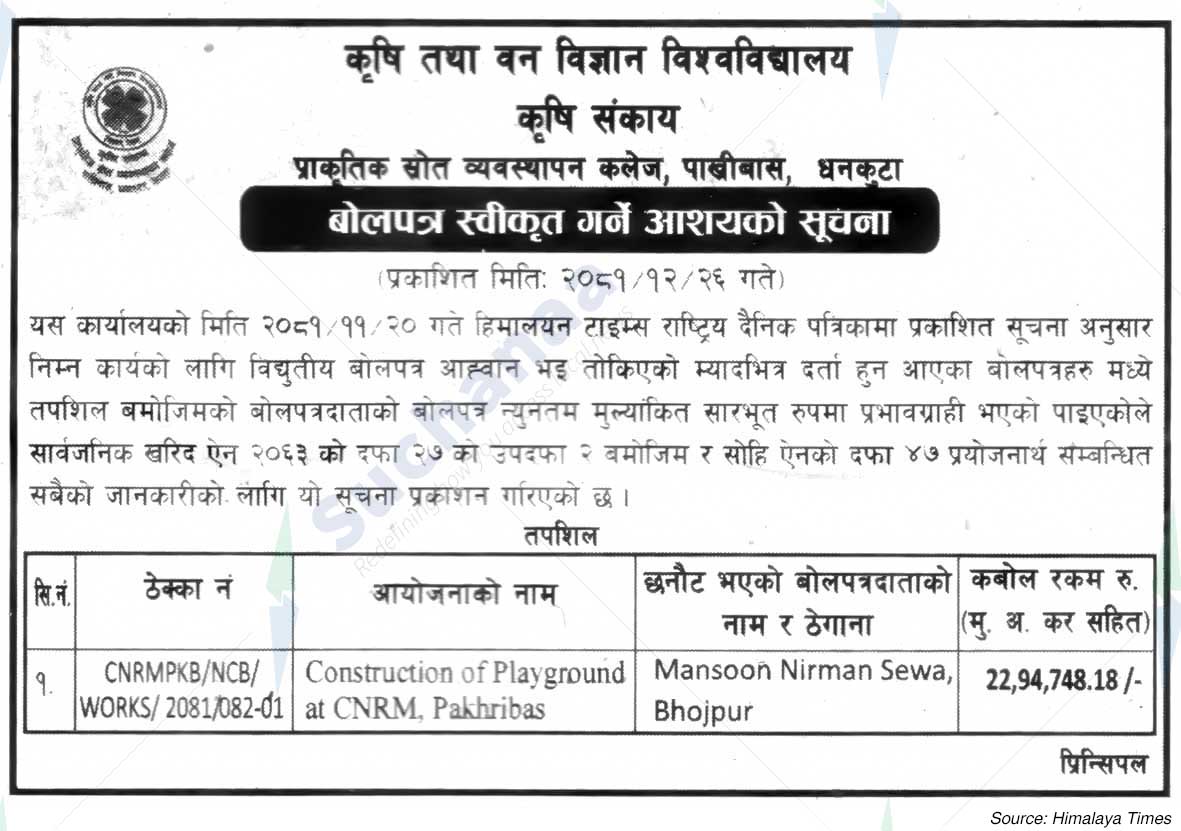 College of Natural Resource Management