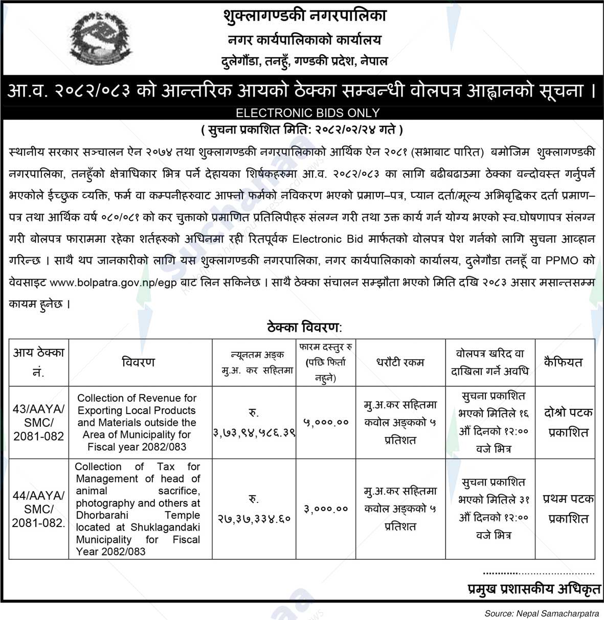 Shuklagandaki Municipality
