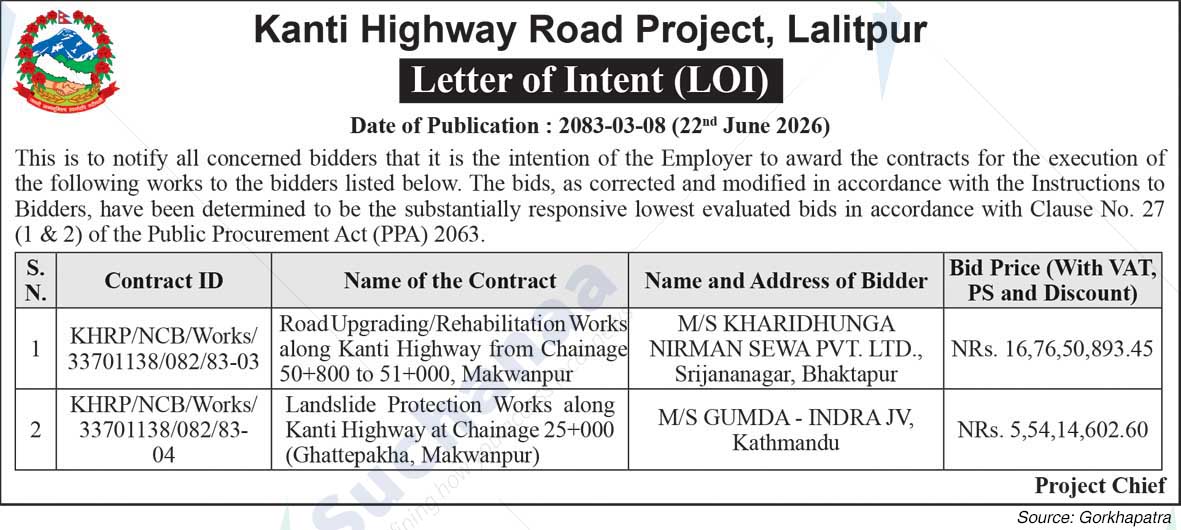 Kanti Highway Road Project, Lalitpur